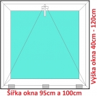 Plastov okna S SOFT rka 95 a 100cm